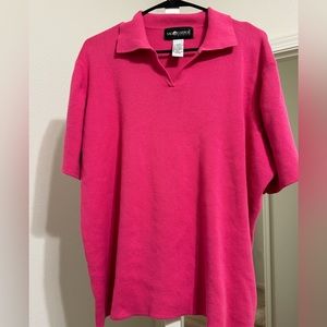 Pink collared tee shirt polo valentine’s day